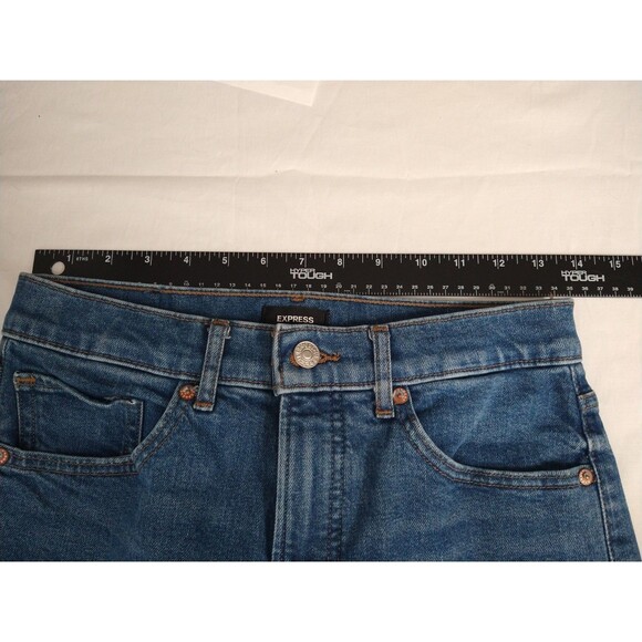 Express 90's Boot High Rise Women's sz 4R Medium/Dark Wash Blue Denim jeans y2k - Picture 5 of 11